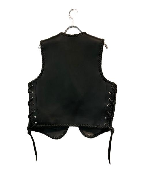 CALF（カルフ）CALF (カルフ) レザーベスト ブラック サイズ:SIZE Sの古着・服飾アイテム