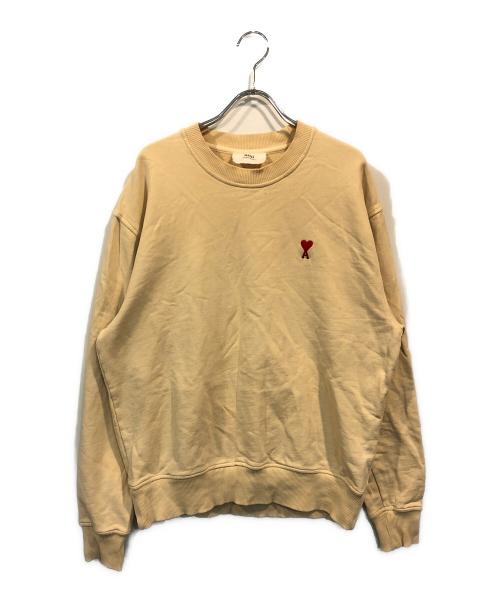 ami（アミ）ami (アミ) ロゴ刺繍スウェット ベージュ サイズ:Sの古着・服飾アイテム