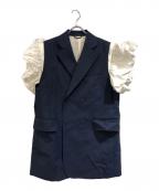 TOGA PULLAトーガ プルラ）の古着「Wool sleeveless jacket」｜ネイビー