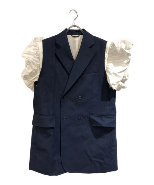 TOGA PULLA（トーガ プルラ）TOGA PULLA (トーガ プルラ) Wool sleeveless jacket ネイビー サイズ:38 未使用品の古着・服飾アイテム