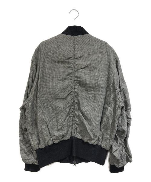 COMMON DIVISOR（コモンデバイザー）COMMON DIVISOR (コモンデバイザー) CASSIENプリーツリブスタンドカラージャケット グレー サイズ:SIZE Lの古着・服飾アイテム