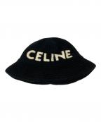 CELINEセリーヌ）の古着「カシミヤロゴバケットハット」｜ブラック