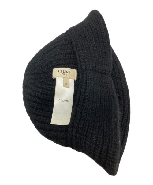 CELINE（セリーヌ）CELINE (セリーヌ) カシミヤロゴバケットハット ブラックの古着・服飾アイテム