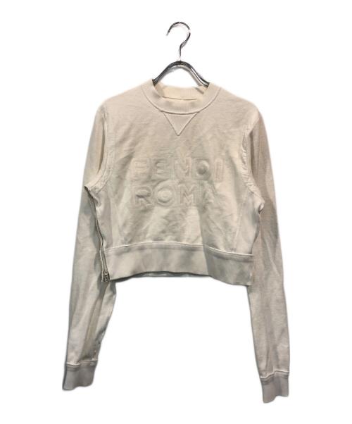FENDI（フェンディ）FENDI (フェンディ) MARC JACOBS (マークジェイコブズ) ロゴクロップドスウェット ホワイト サイズ:SIZE XSの古着・服飾アイテム