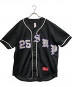 SUPREMEシュプリーム）の古着「Old English Baseball Jersey」｜ブラック×パープル