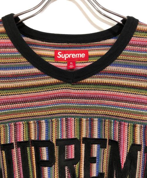 SUPREME（シュプリーム）SUPREME (シュプリーム) Open Knit Football Top マルチカラー サイズ:SIZE XLの古着・服飾アイテム
