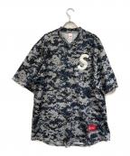 SUPREMEシュプリーム）の古着「S Logo Baseball Henley」｜ネイビー×グレー