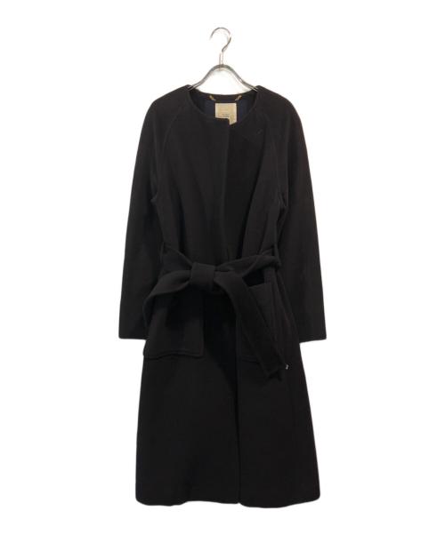 Ravissant Laviere（ラヴィソン ラヴィエール）Ravissant Laviere (ラヴィソン ラヴィエール) アルパカビーバーベルト付きロングコート ネイビー サイズ:SIZE 38の古着・服飾アイテム