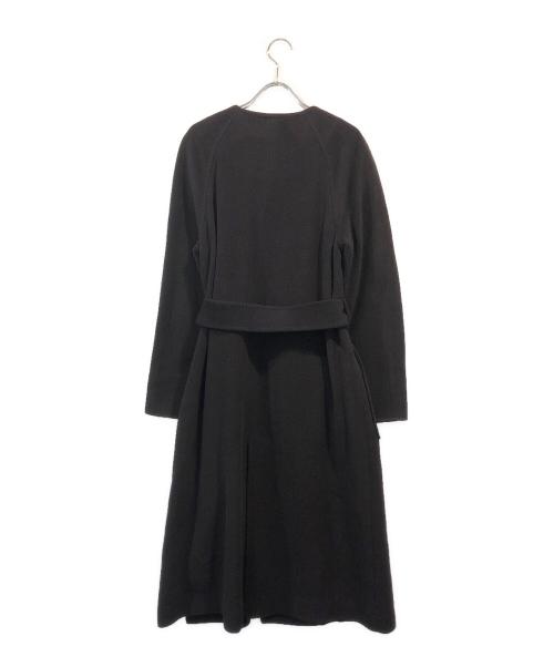 Ravissant Laviere（ラヴィソン ラヴィエール）Ravissant Laviere (ラヴィソン ラヴィエール) アルパカビーバーベルト付きロングコート ネイビー サイズ:SIZE 38の古着・服飾アイテム