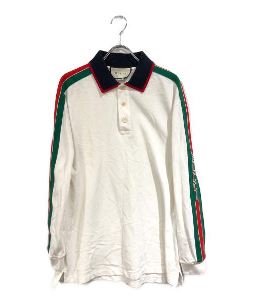 GUCCI（グッチ）GUCCI (グッチ) ポロシャツ ホワイト サイズ:Mの古着・服飾アイテム