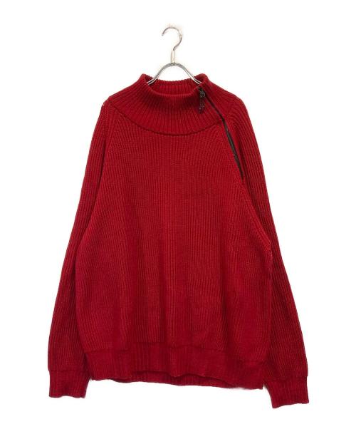 CLESSTE（クレスト）CLESSTE (クレスト) FINE WOOL ZIP KNIT PULLOVER レッド サイズ:SIZE 2の古着・服飾アイテム