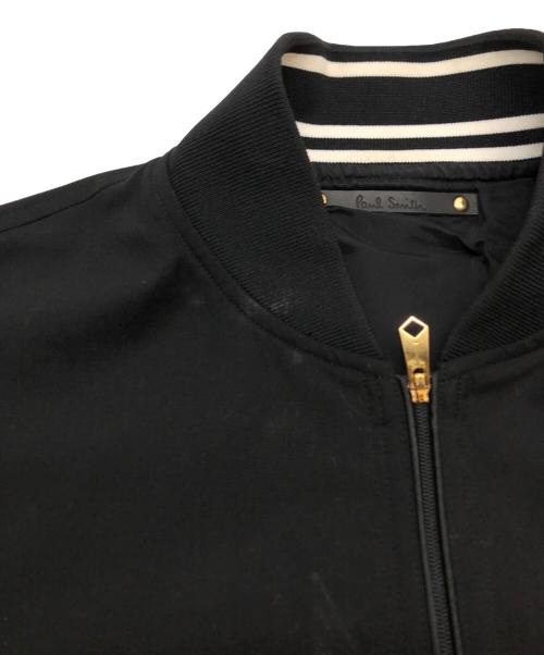 PAUL SMITH（ポールスミス）Paul Smith (ポールスミス) 刺繍ブルゾン ブラック サイズ:Mの古着・服飾アイテム