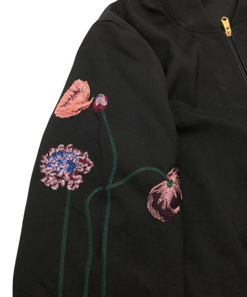 PAUL SMITH（ポールスミス）Paul Smith (ポールスミス) 刺繍ブルゾン ブラック サイズ:Mの古着・服飾アイテム
