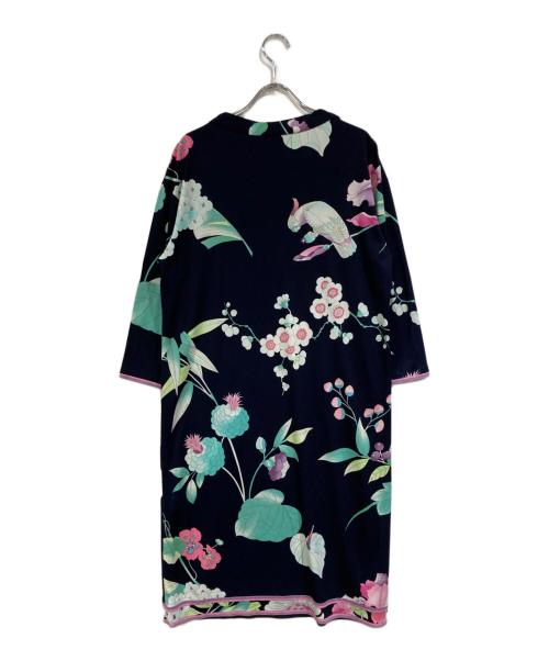 LEONARD FASHION（レオナールファッション）LEONARD FASHION (レオナールファッション) 花柄ワンピース ネイビー サイズ:SIZE LLの古着・服飾アイテム