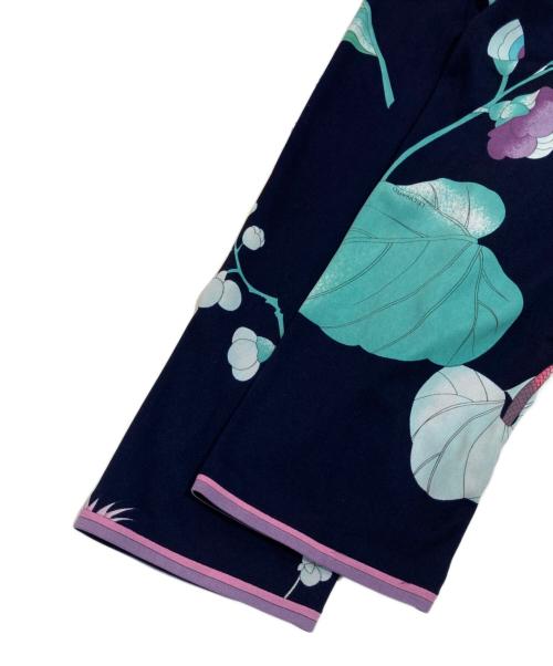 LEONARD FASHION（レオナールファッション）LEONARD FASHION (レオナールファッション) 花柄ワンピース ネイビー サイズ:SIZE LLの古着・服飾アイテム