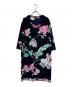 LEONARD FASHION（レオナールファッション）の古着「花柄ワンピース」｜ネイビー