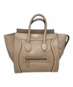 CELINEセリーヌ）の古着「ラゲージミニハンドバッグ」｜ベージュ