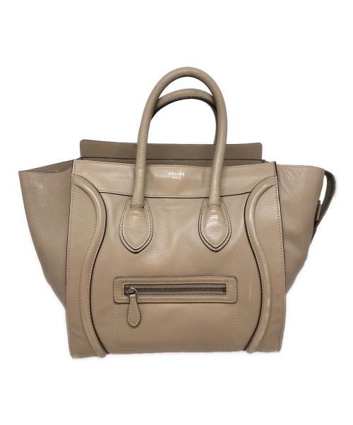CELINE（セリーヌ）CELINE (セリーヌ) ラゲージミニハンドバッグ ベージュの古着・服飾アイテム