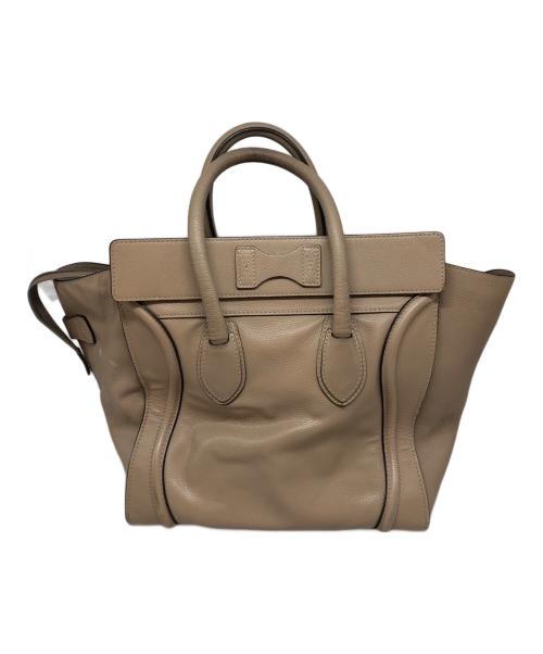 CELINE（セリーヌ）CELINE (セリーヌ) ラゲージミニハンドバッグ ベージュの古着・服飾アイテム