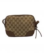 GUCCIグッチ）の古着「GGキャンバスショルダーバッグ」｜ブラウン