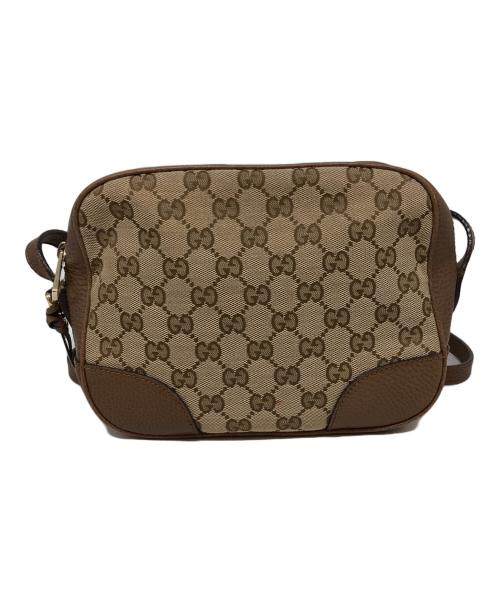 GUCCI（グッチ）GUCCI (グッチ) GGキャンバスショルダーバッグ ブラウンの古着・服飾アイテム