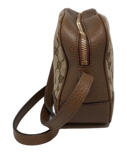 GUCCI（グッチ）GUCCI (グッチ) GGキャンバスショルダーバッグ ブラウンの古着・服飾アイテム