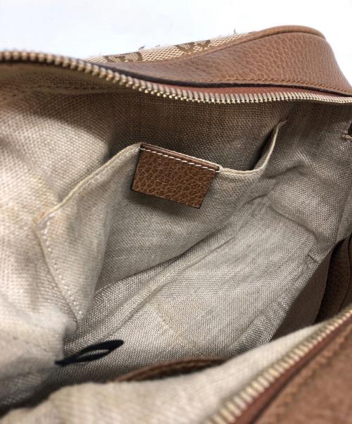 GUCCI（グッチ）GUCCI (グッチ) GGキャンバスショルダーバッグ ブラウンの古着・服飾アイテム
