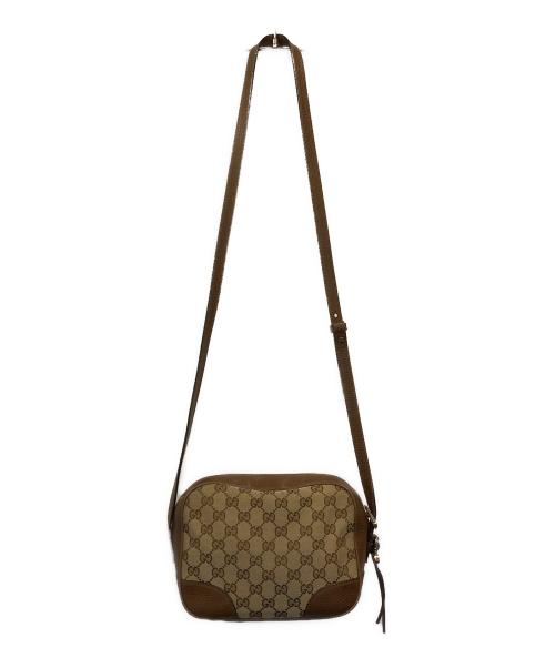 GUCCI（グッチ）GUCCI (グッチ) GGキャンバスショルダーバッグ ブラウンの古着・服飾アイテム