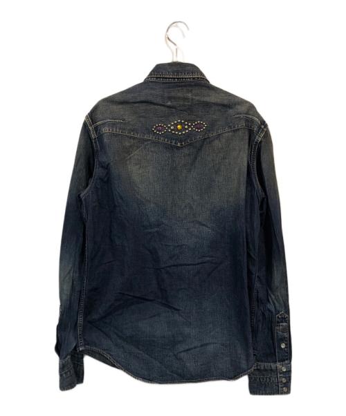 n(n) by NUMBER (N)INE（エヌエヌバイナンバーナイン）n(n) by NUMBER (N)INE (エヌエヌバイナンバーナイン) スタッズウエスタンシャツ インディゴ サイズ:SIZE 3の古着・服飾アイテム