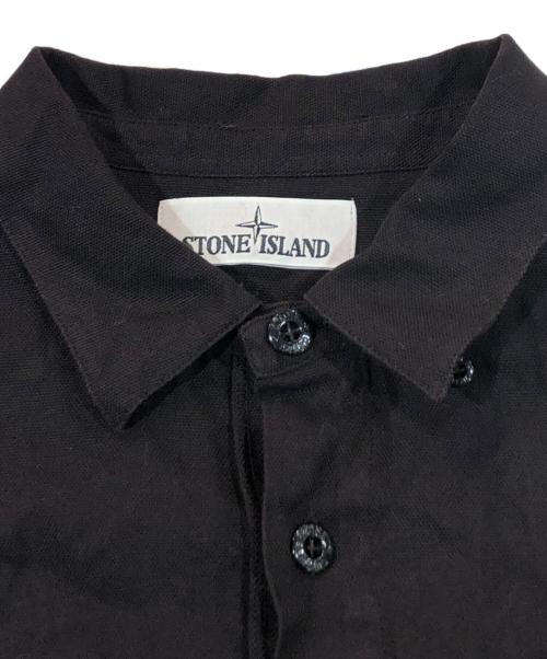 STONE ISLAND（ストーンアイランド）STONE ISLAND (ストーンアイランド) ロゴ刺繍ロングスリーブシャツ ブラウン サイズ:SIZE Lの古着・服飾アイテム