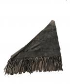 L.G.Bルグランブルー）の古着「レザーフリンジストール」｜ベージュ