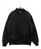 WHITE MOUNTAINEERINGホワイトマウンテ二アニング）の古着「PRIMALOFT FALLEN LEAVES PRINTED REVERSIBLE MA-1」｜ブラック