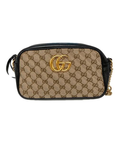 GUCCI（グッチ）GUCCI (グッチ) ショルダーバッグ ベージュ×ブラックの古着・服飾アイテム