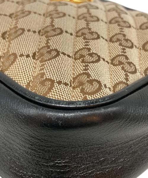 GUCCI（グッチ）GUCCI (グッチ) ショルダーバッグ ベージュ×ブラックの古着・服飾アイテム