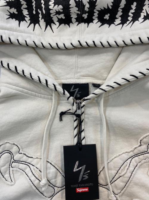 SUPREME（シュプリーム）Supreme (シュプリーム) Y's (ワイズ) Zip Up Hooded Sweatshirt ホワイト サイズ:SIZE XLの古着・服飾アイテム