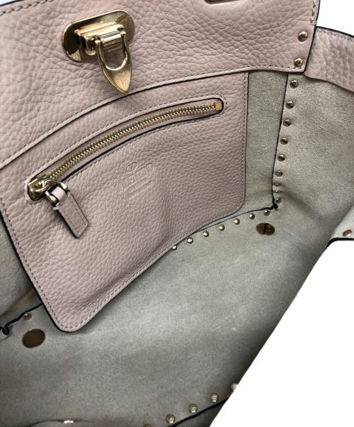 VALENTINO（ヴァレンティノ）VALENTINO (ヴァレンティノ) ロックスタッズ2WAYバッグ ピンクの古着・服飾アイテム