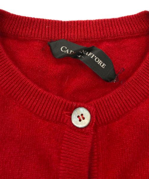 CADORNAFI'ORE（カドルナフィオレ）CADORNAFI'ORE (カドルナフィオレ) カシミヤカーディガン レッド サイズ:SIZE Mの古着・服飾アイテム