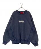 SUPREMEシュプリーム）の古着「25ss Washed Box Logo Crewneck」｜ネイビー