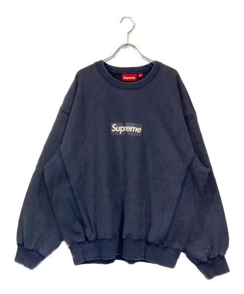 SUPREME（シュプリーム）Supreme (シュプリーム) 25ss Washed Box Logo Crewneck ネイビー サイズ:SIZE XLの古着・服飾アイテム