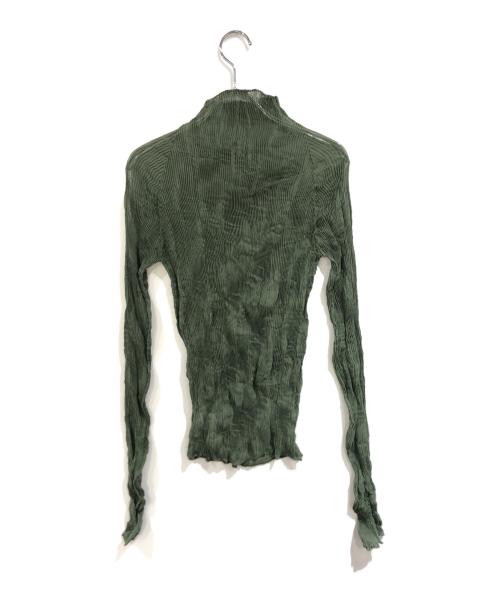 ISSEY MIYAKE（イッセイミヤケ）ISSEY MIYAKE (イッセイミヤケ) シフォンツイストカットソー グリーン サイズ:2の古着・服飾アイテム