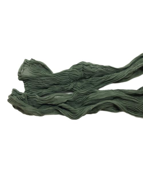 ISSEY MIYAKE（イッセイミヤケ）ISSEY MIYAKE (イッセイミヤケ) シフォンツイストカットソー グリーン サイズ:2の古着・服飾アイテム