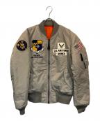 AVIREXアヴィレックス）の古着「SPACE COMMAND MA-1」｜ライトグレー