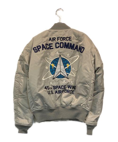 AVIREX（アヴィレックス）AVIREX (アヴィレックス) SPACE COMMAND MA-1 ライトグレー サイズ:SIZE Mの古着・服飾アイテム
