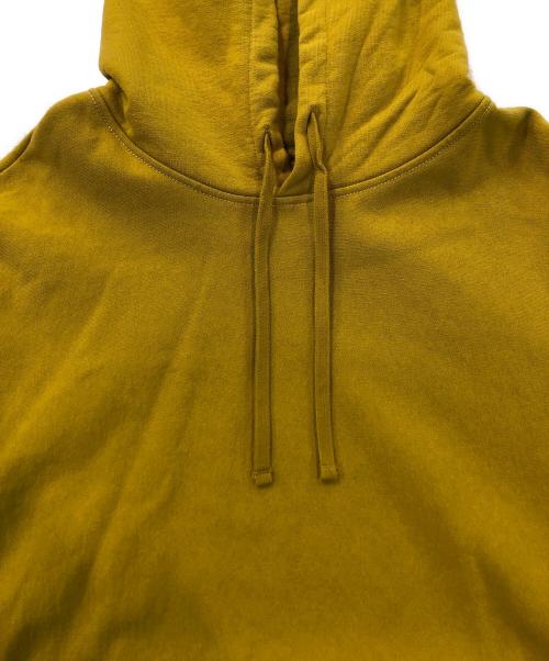 stussy（ステューシー）stussy (ステューシー) Contrast Stitch Label  Pullover Hoodie イエロー サイズ:Mの古着・服飾アイテム