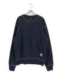 stussy（ステューシー）の古着「Contrast Stitch Label crew sweat」｜ネイビー
