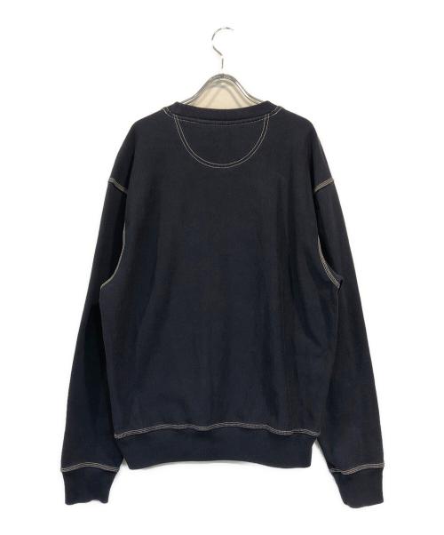 stussy（ステューシー）stussy (ステューシー) Contrast Stitch Label crew sweat ネイビー サイズ:Mの古着・服飾アイテム