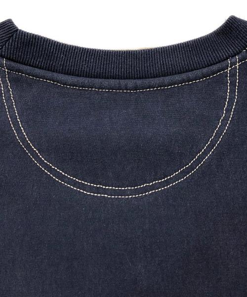 stussy（ステューシー）stussy (ステューシー) Contrast Stitch Label crew sweat ネイビー サイズ:Mの古着・服飾アイテム