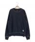 stussy（ステューシー）の古着「Contrast Stitch Label crew sweat」｜ネイビー