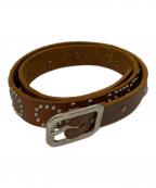 htcエイチティーシー）の古着「スタッズレザーベルト」｜ブラウン