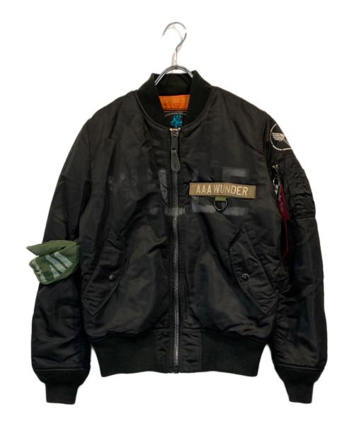 ALPHA（アルファ）ALPHA (アルファ) RADIO EVA (ラヂオエヴァ) MA-1ジャケット ブラック サイズ:SIZE Sの古着・服飾アイテム